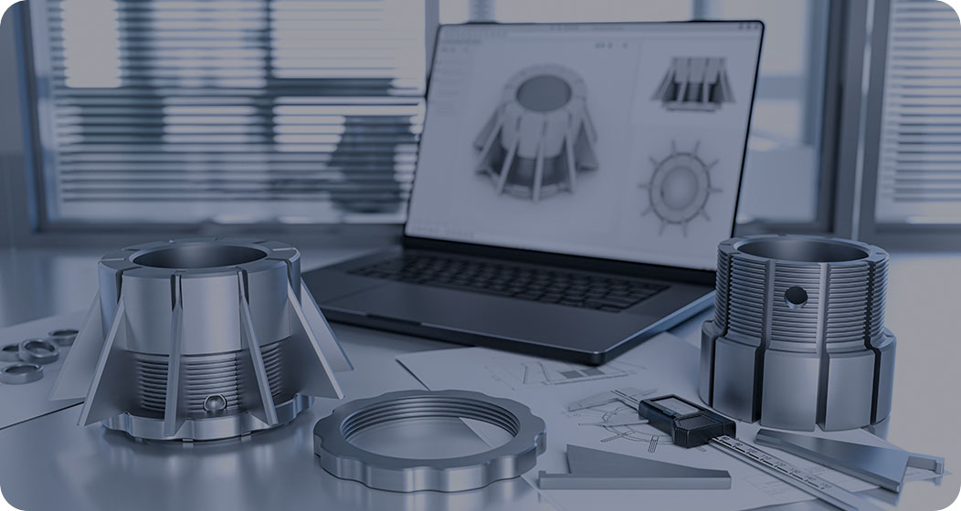 Illustration of metal component machining